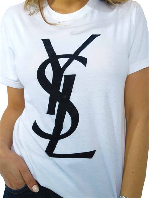 ysl logo t shirt free shipping|saint laurent logo t shirt.